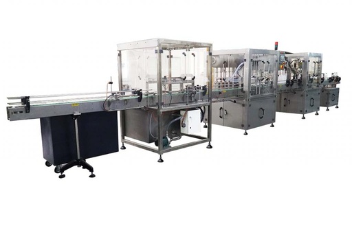 Bottle filling capping machine - jar filling and screwing labeling machine